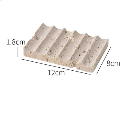 Luxury Travertine Bathroom accessories Toothbrush Holder Soap Dispenser Dish Natural Marble Home Modern Decoration