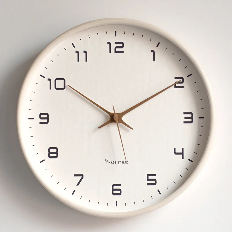 Nordic Solid Wood Wall Clock Living Room Household Clock Decoration Silent Clock Japanese Modern Light Luxury Creative Clock