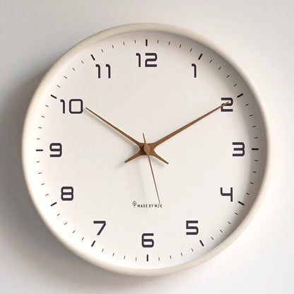 Nordic Solid Wood Wall Clock Living Room Household Clock Decoration Silent Clock Japanese Modern Light Luxury Creative Clock