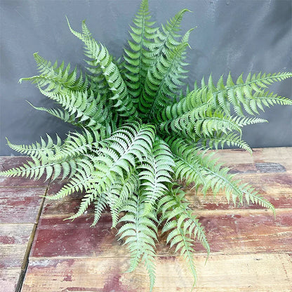 56cm Large Artificial Flower Boston Fern Bunch Plastic Green Plants Fake Leaves Craft Fake Foliage Garden Wedding Home Decoratio