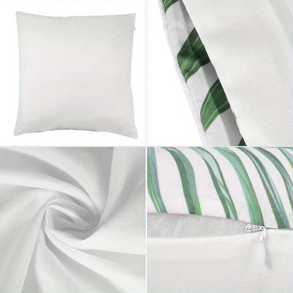 Green - rhyme Floral Fresh PillowcasesBedroom Living Room Sofa Home Decor Polyester Cushion Cover with Zipper