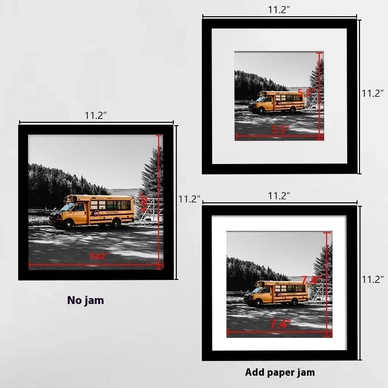 Solid Wood Square Picture Frame 10x10 Inches Black Display Frame for Tabletop or Wall Hanging Photo Frame Home Decor