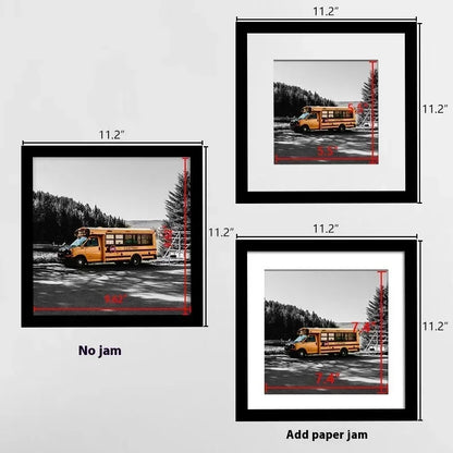 Solid Wood Square Picture Frame 10x10 Inches Black Display Frame for Tabletop or Wall Hanging Photo Frame Home Decor