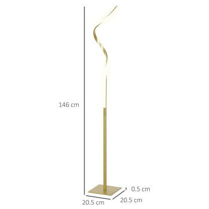 Modern Adjustable LED Floor Lamp with Dimmable Brightness Levels Standing Light for Living Room for bedroom Gold Finish
